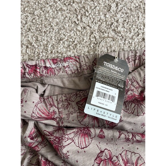 Toad&Co Pink Floral Skater Skirt - Picture 4 of 8